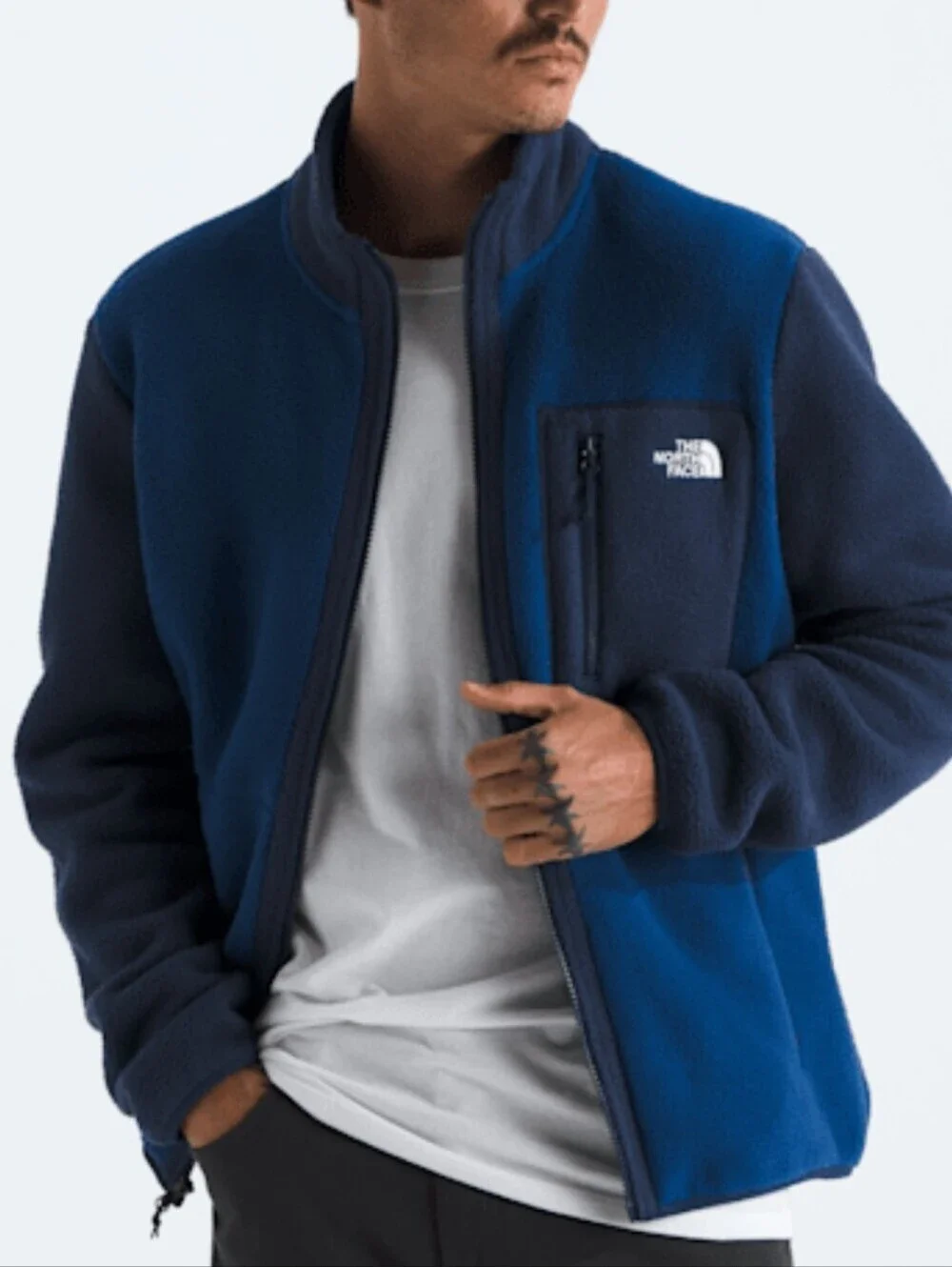 The North Face Two-Tone Navy and Royal Blue Yumiori Fleece Jacket Sz